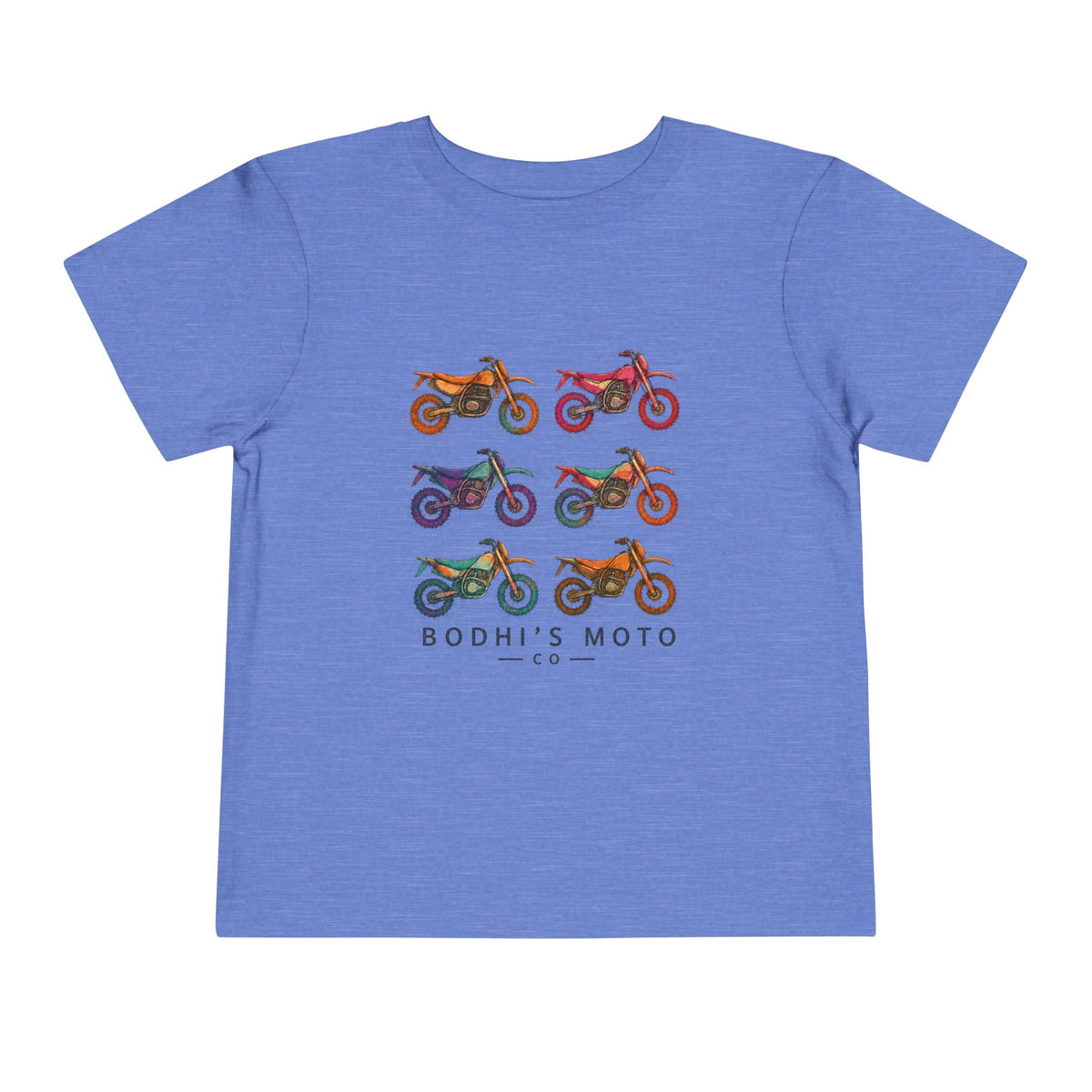 Toddler Moto Tee — Colorful Dirt Bike Graphic (Bodhi's Moto Co.)