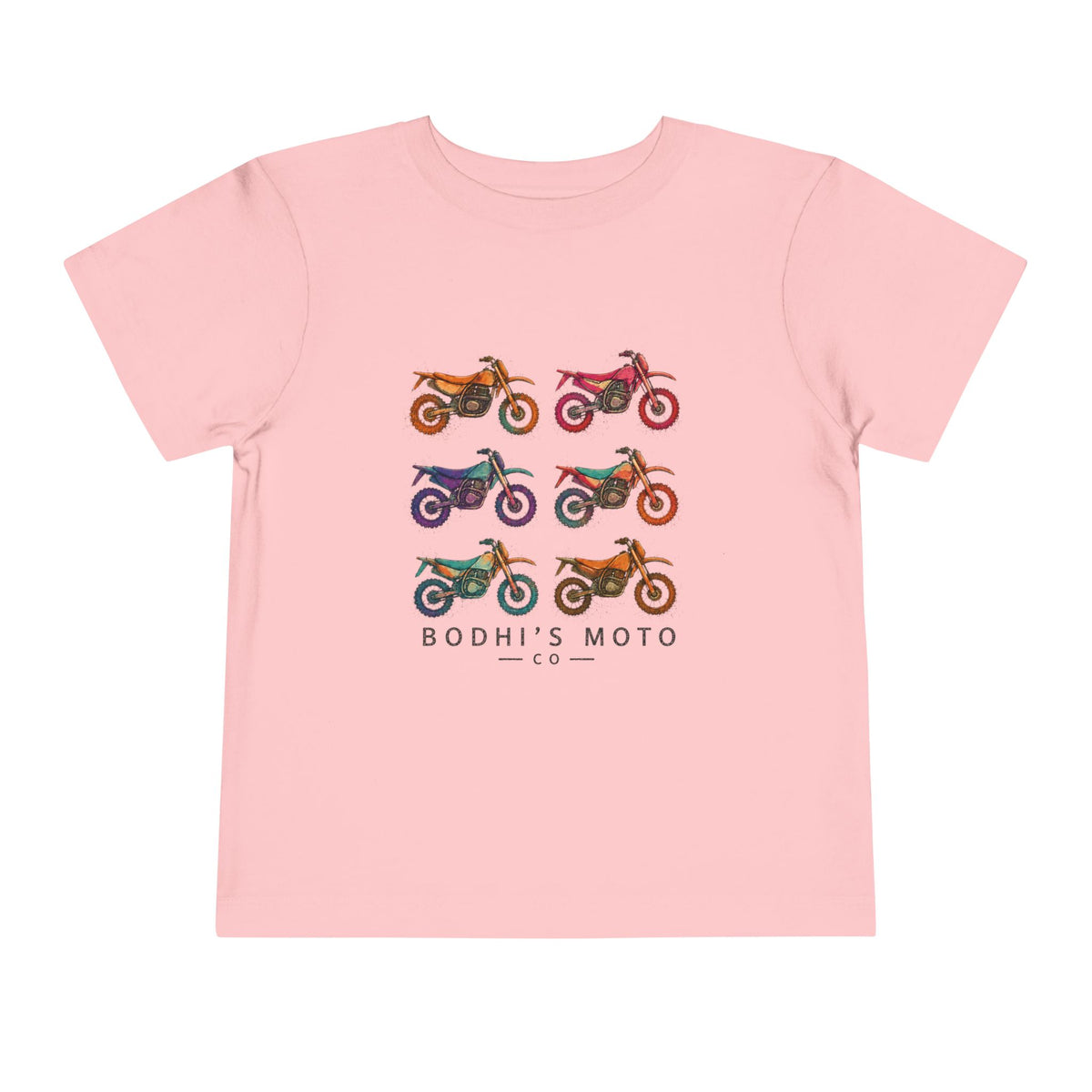Toddler Moto Tee — Colorful Dirt Bike Graphic (Bodhi's Moto Co.)