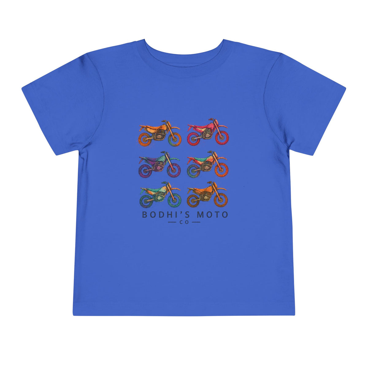 Toddler Moto Tee — Colorful Dirt Bike Graphic (Bodhi's Moto Co.)