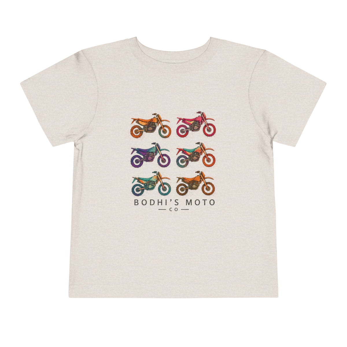 Toddler Moto Tee — Colorful Dirt Bike Graphic (Bodhi's Moto Co.)