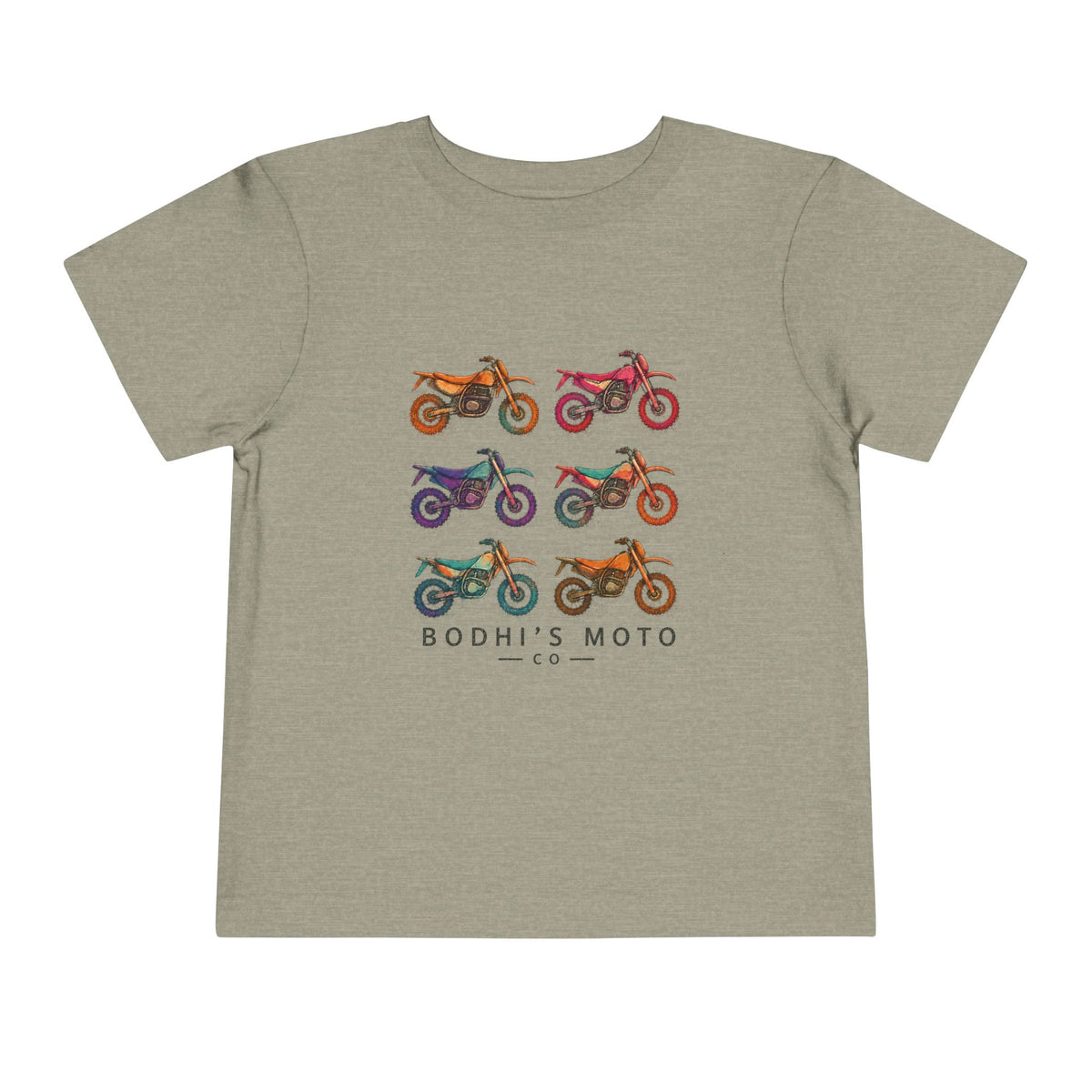 Toddler Moto Tee — Colorful Dirt Bike Graphic (Bodhi's Moto Co.)