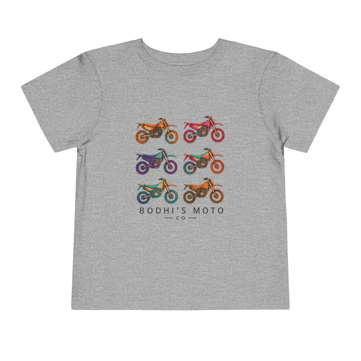 Toddler Moto Tee — Colorful Dirt Bike Graphic (Bodhi's Moto Co.)