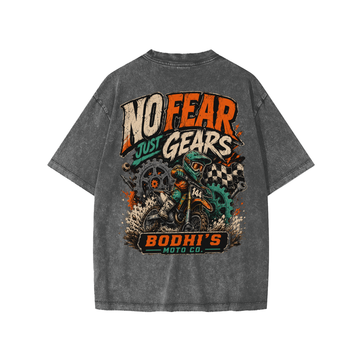 Tshirt,Kids,Motocross,Dirtbike,Gears,Allgas,Graphic