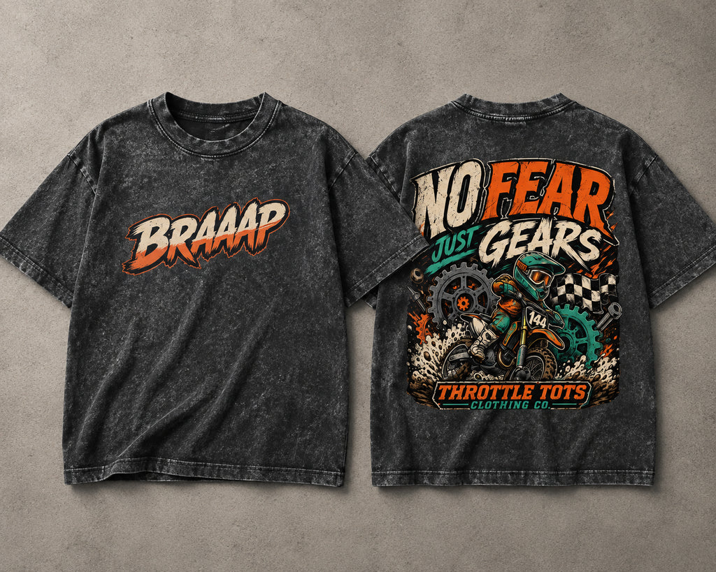 Tshirt,Kids,Motocross,Dirtbike,Gears,Allgas,Graphic